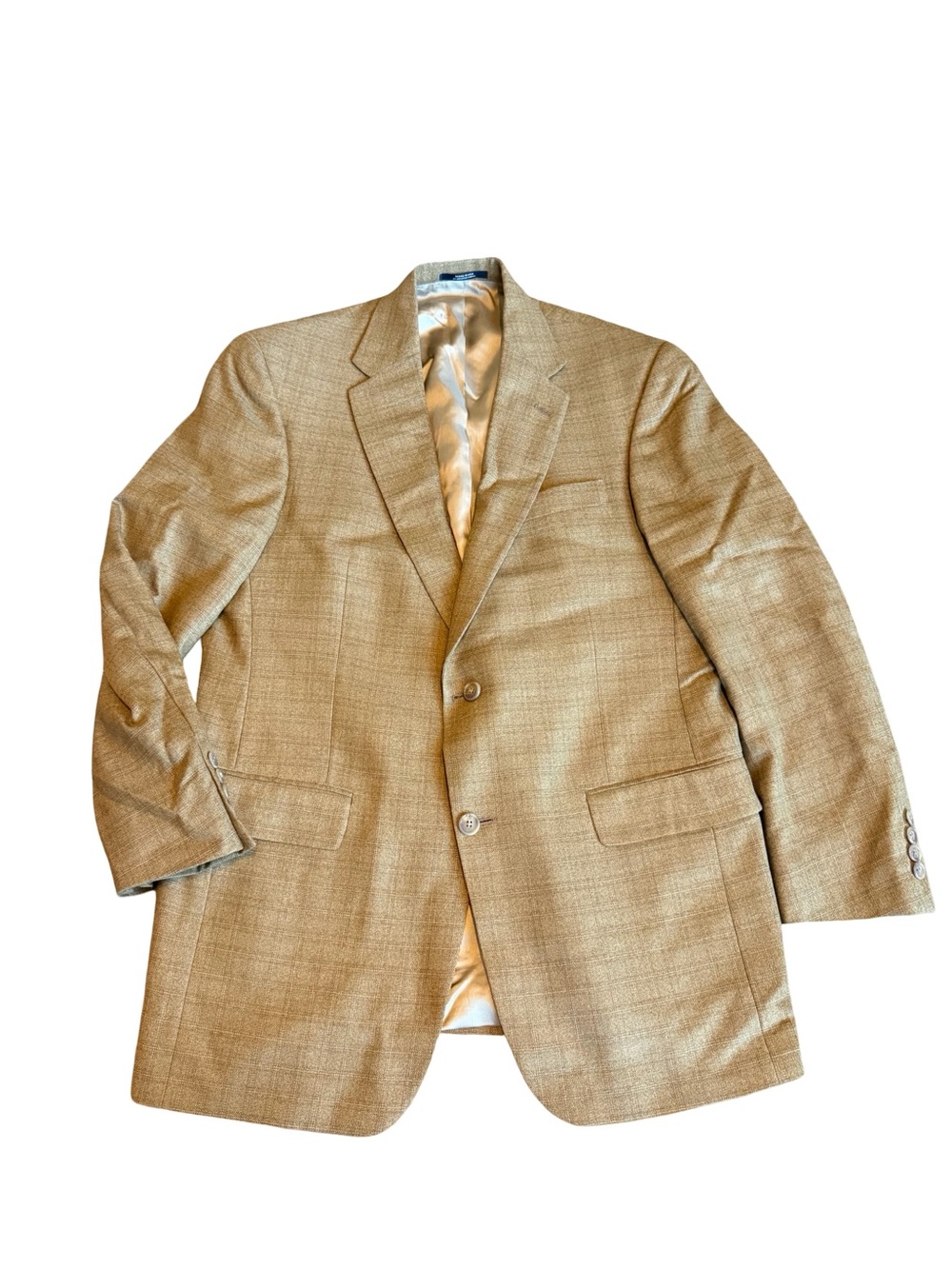 Hart Schaffner Marx Tan Plaid Blazer Jacket Sport Coat Professional Size 40R Men